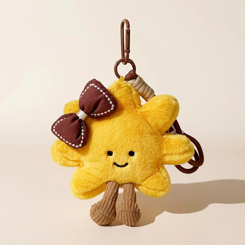 Sunflower Smile Plush Bag Charm - product image 1 showing the sunflower character bag charm