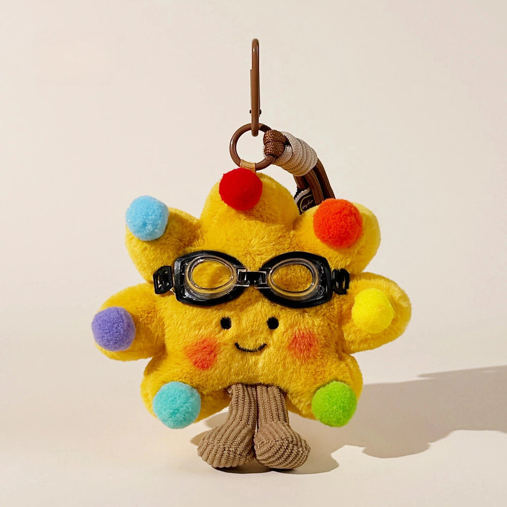 Sunflower Smile Plush Bag Charm - product image 3 showing the sunflower character bag charm