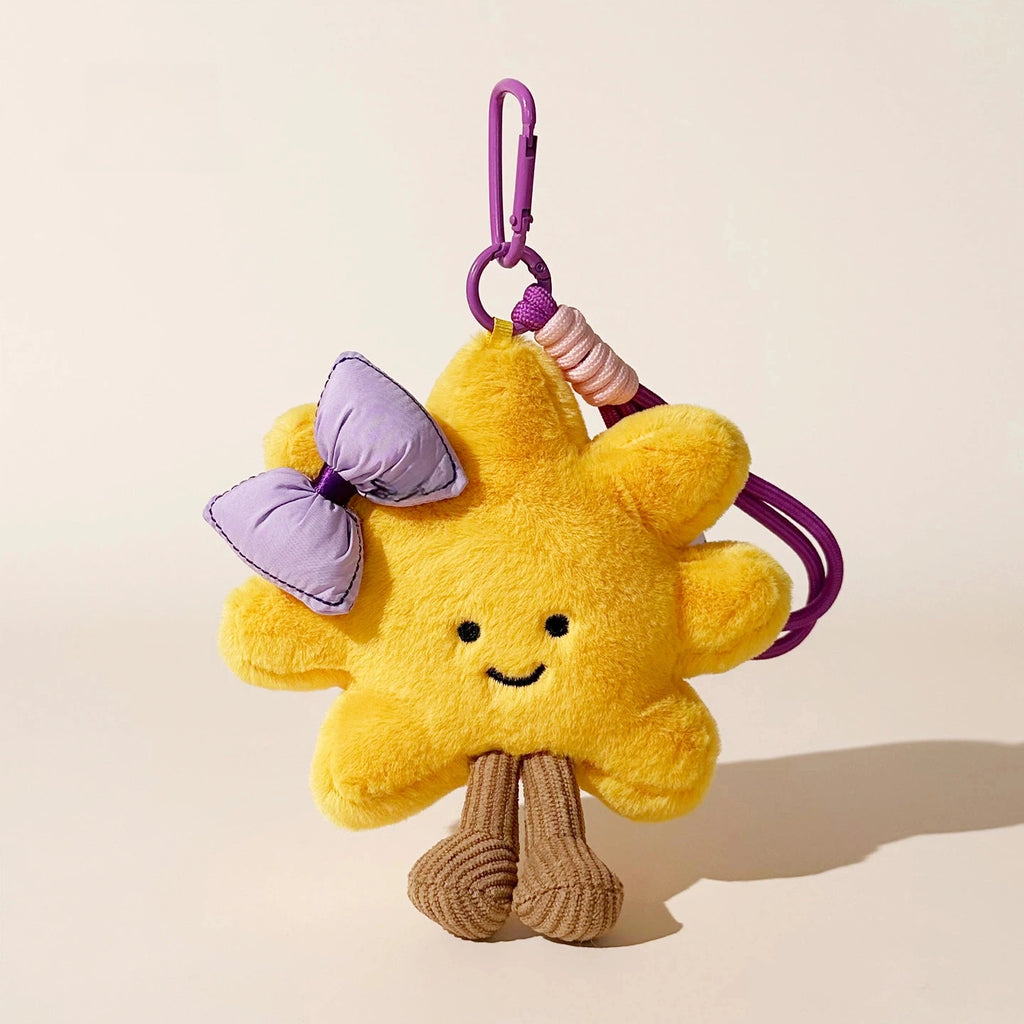 Sunflower Smile Plush Bag Charm - product image 5 showing the sunflower character bag charm