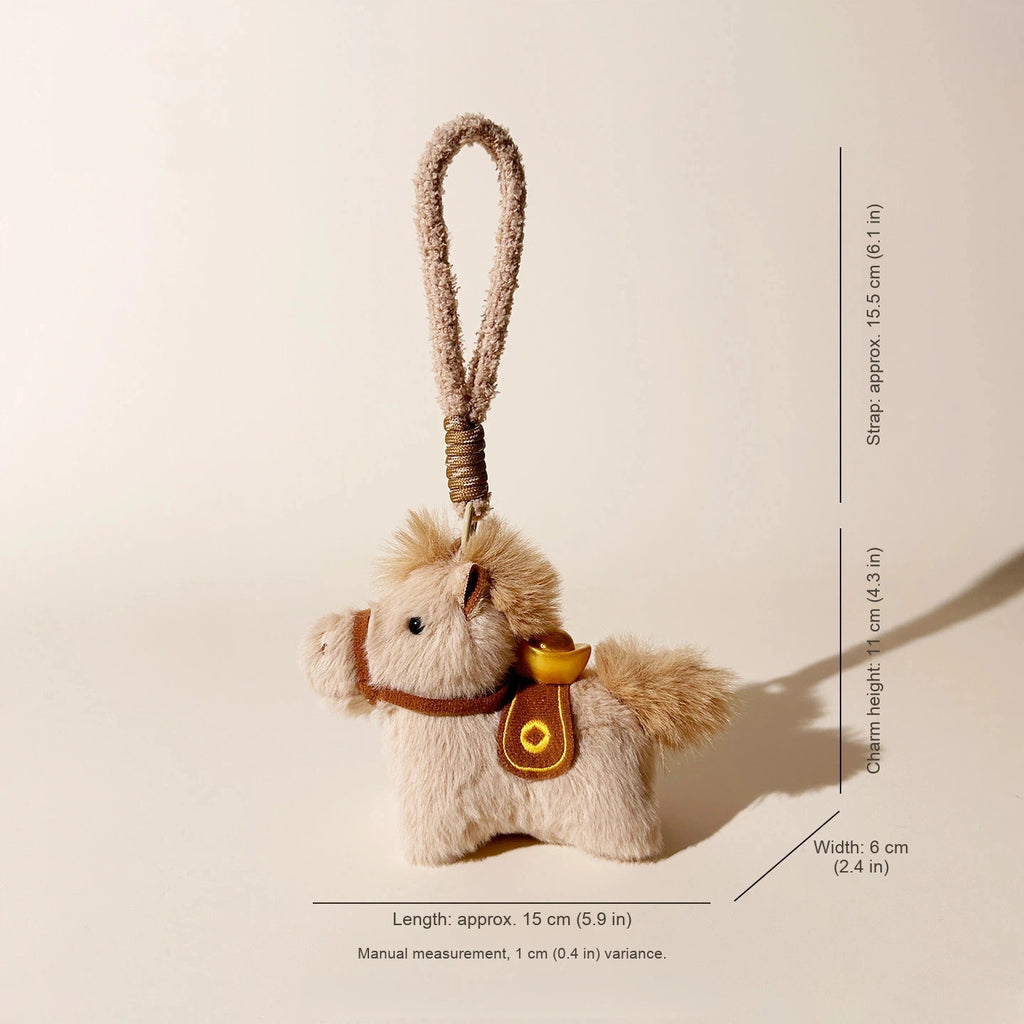 Lucky Pony Plush Bag Charm - Brown variant