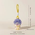 Fuzzy Doll Plush Bag Charm - Blue Hair Doll variant