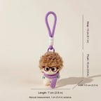 Fuzzy Doll Plush Bag Charm - Brown Hair Doll variant