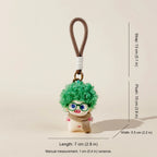 Fuzzy Doll Plush Bag Charm - Brown Hair Doll variant