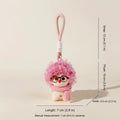 Fuzzy Doll Plush Bag Charm - Pink Hair Doll variant