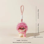 Fuzzy Doll Plush Bag Charm - Pink Hair Doll variant