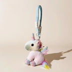Winged Unicorn Plush Bag Charm - product image 1 showing the winged unicorn bag charm