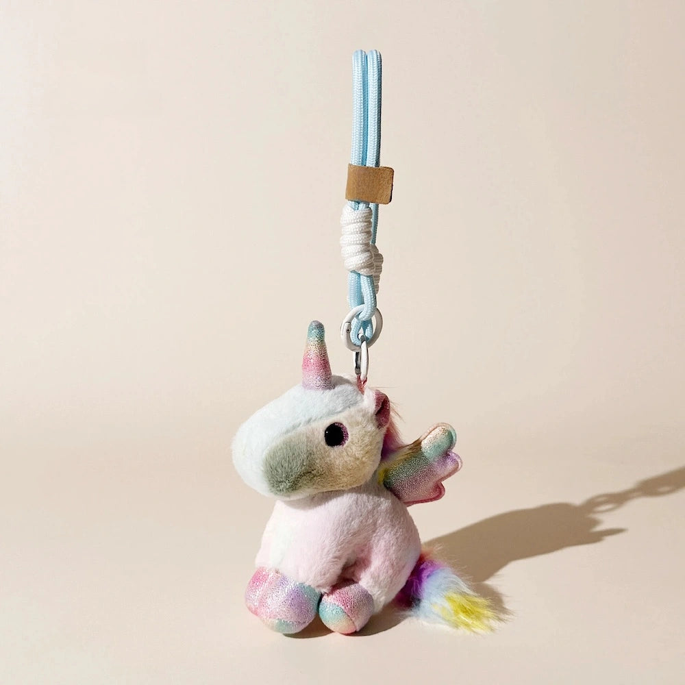 Winged Unicorn Plush Bag Charm - product image 2 showing the winged unicorn bag charm
