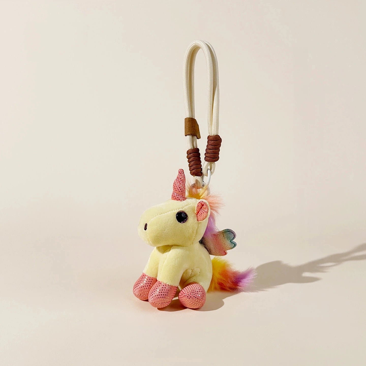 Winged Unicorn Plush Bag Charm - Light Yellow Winged Unicorn variant