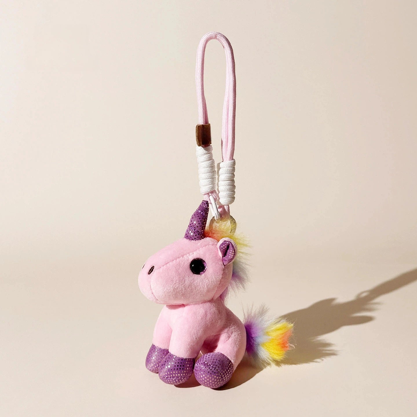 Winged Unicorn Plush Bag Charm - Pink Unicorn No Wings variant