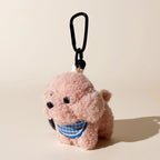 Round Puppy Plush Bag Charm - product image 3 showing the round puppy bag charm