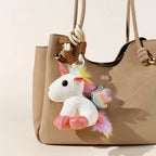 Pastel Unicorn Plush Bag Charm - product image 2 showing the pastel unicorn bag charm