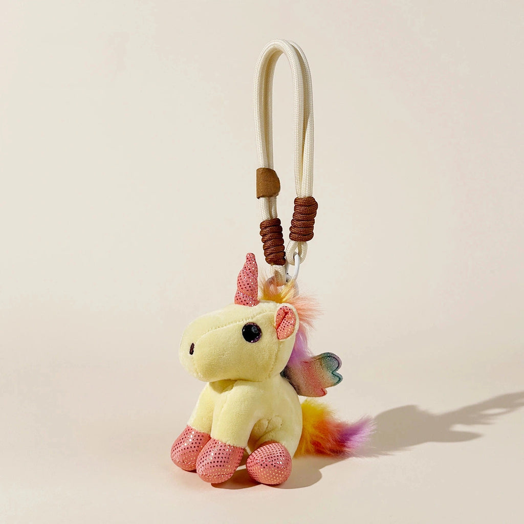 Pastel Unicorn Plush Bag Charm - product image 3 showing the pastel unicorn bag charm