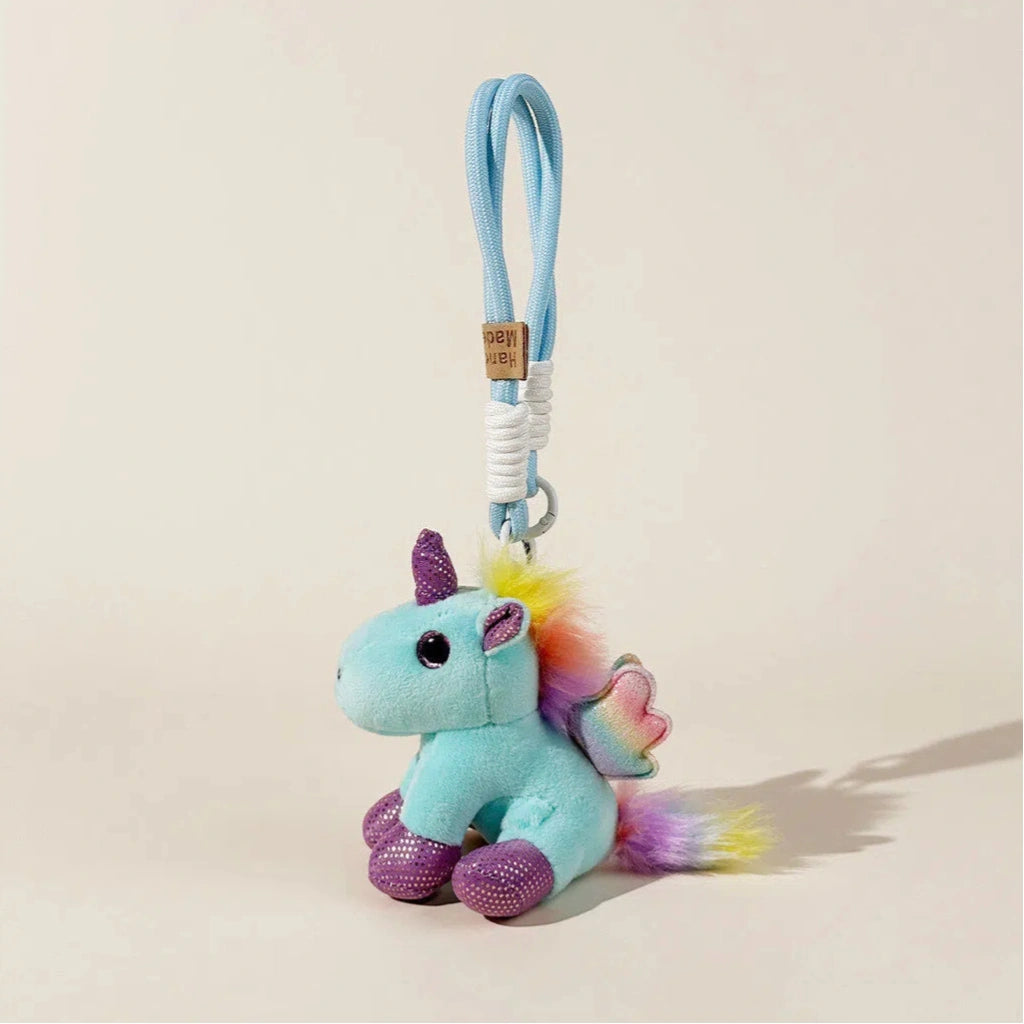 Pastel Unicorn Plush Bag Charm - product image 7 showing the pastel unicorn bag charm