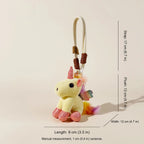 Pastel Unicorn Plush Bag Charm - Light Yellow Winged Unicorn variant