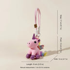 Pastel Unicorn Plush Bag Charm - Pink Winged Unicorn variant