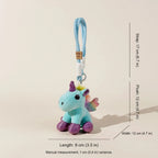 Pastel Unicorn Plush Bag Charm - Sky Blue Winged Unicorn variant