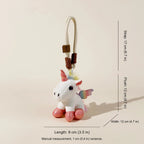 Pastel Unicorn Plush Bag Charm - White Winged Unicorn variant