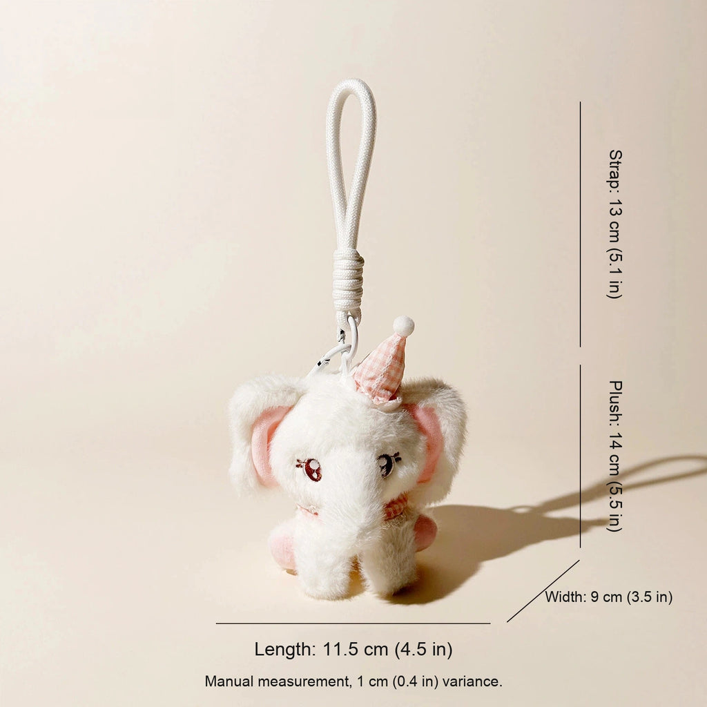 Little Elephant Plush Bag Charm - Cream White variant