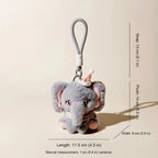 Little Elephant Plush Bag Charm - Light Gray variant