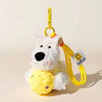 Ice Cream Westie Plush Bag Charm - product image 1 showing the ice cream Westie bag charm