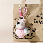 Ice Cream Westie Plush Bag Charm - product image 3 showing the ice cream Westie bag charm