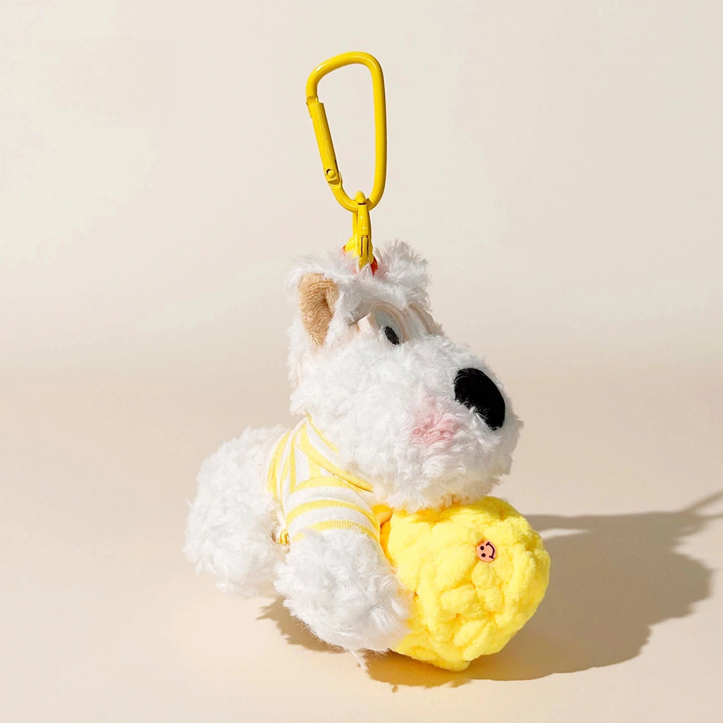 Ice Cream Westie Plush Bag Charm - Yellow White Ice Cream Westie variant