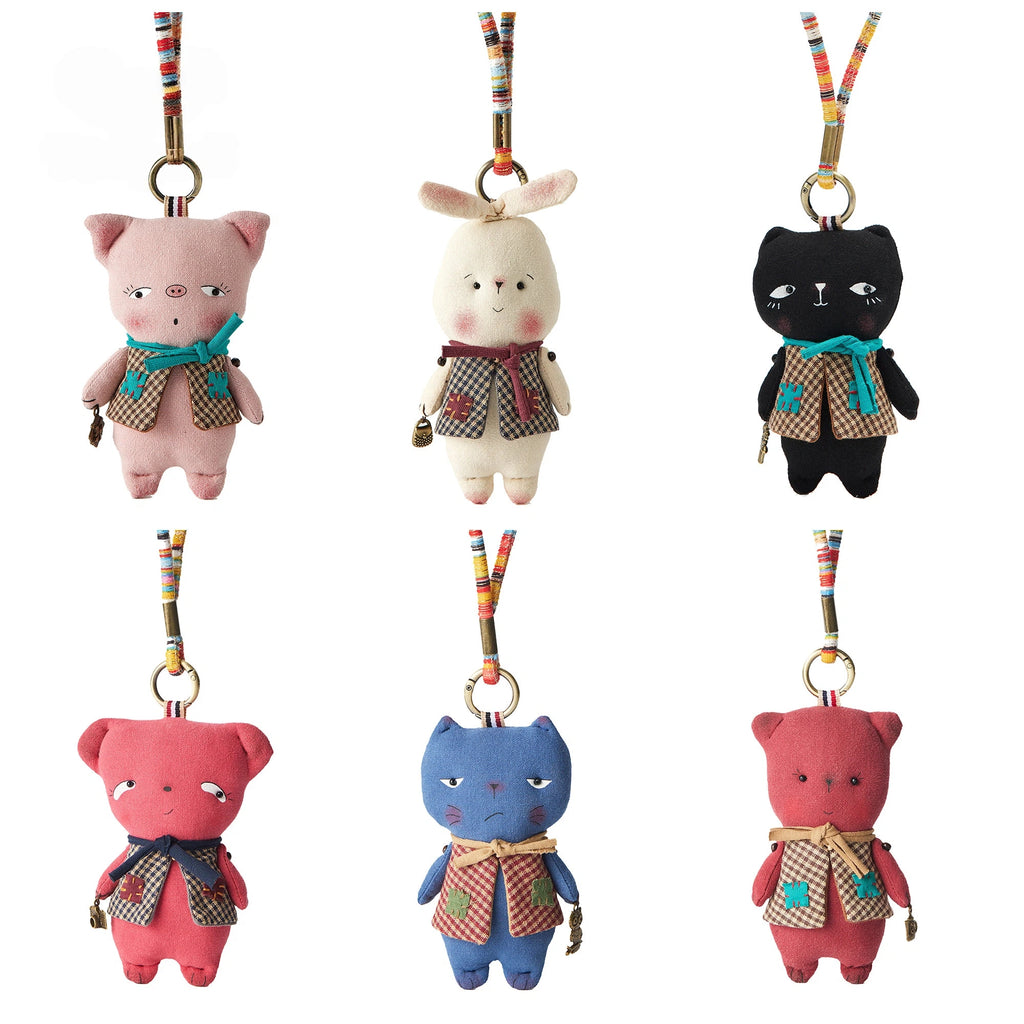 Mollydoll Retro Plush Bag Charm - product image 3 showing the retro doll character bag charm