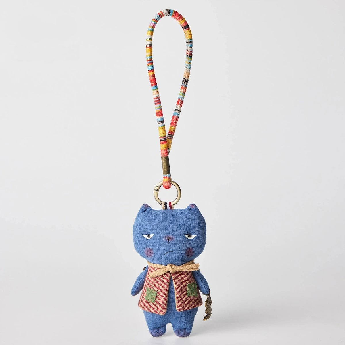 Mollydoll Retro Plush Bag Charm - Blue Cat Charm variant