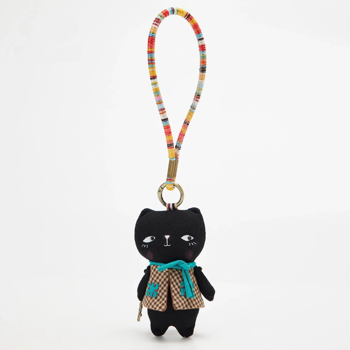 Mollydoll Retro Plush Bag Charm - Black Cat Charm variant