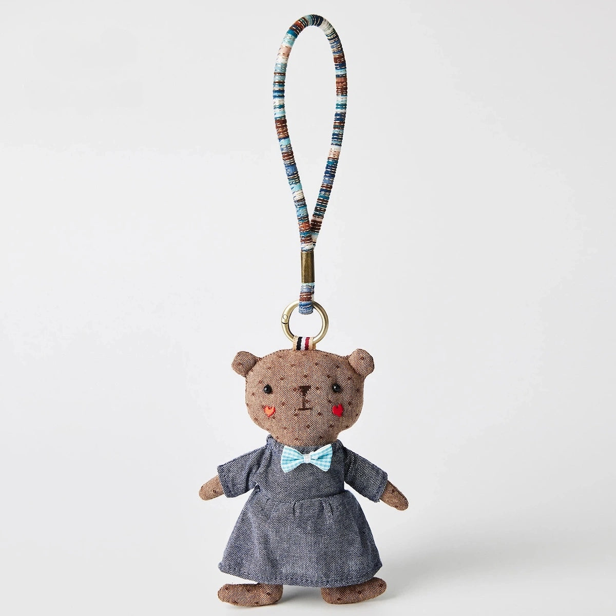 Mollydoll Retro Plush Bag Charm - Blue Dress Bear Charm variant