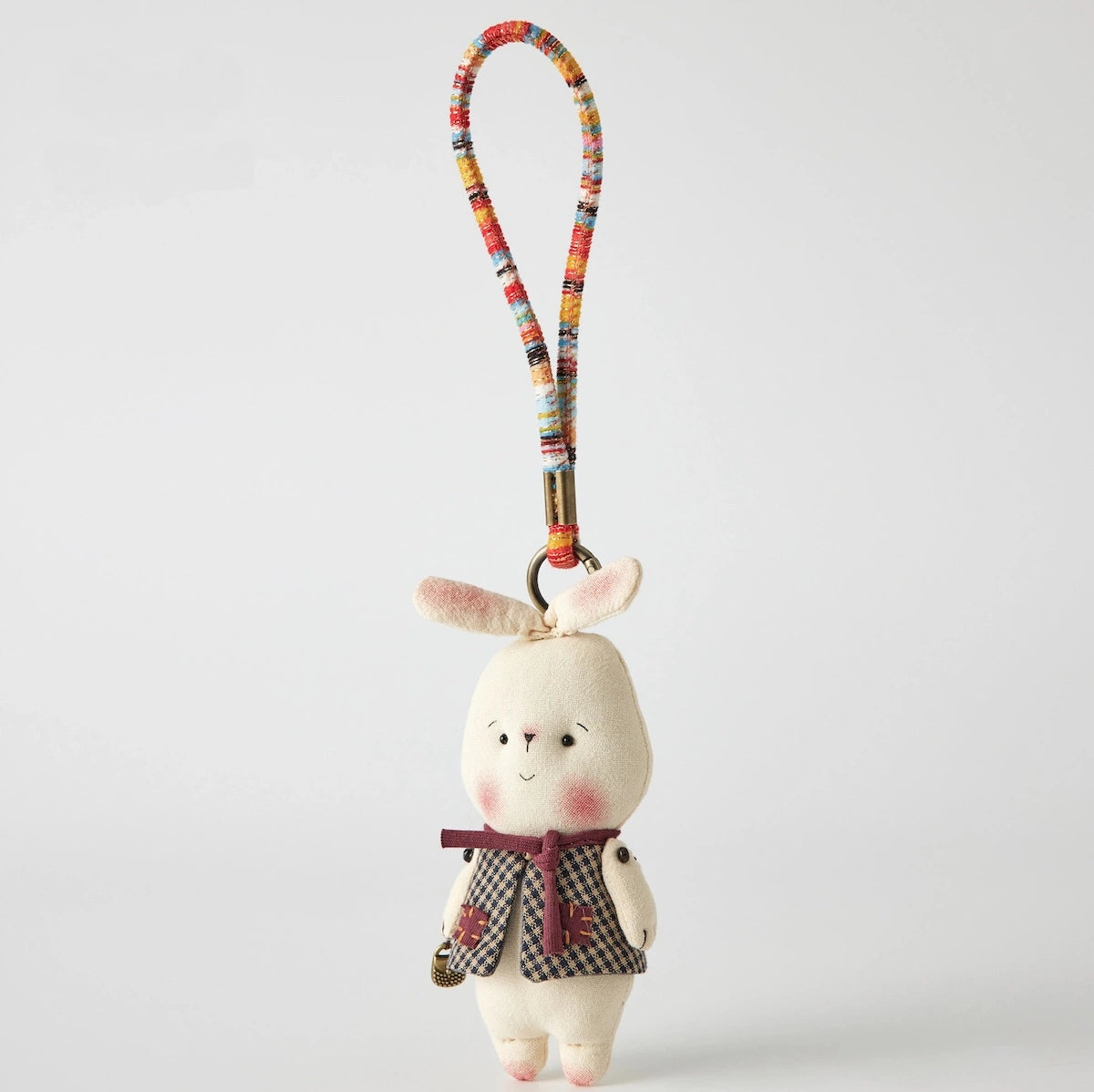 Mollydoll Retro Plush Bag Charm - Yellow Bunny Charm variant