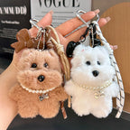 Puppy Fur Bag Charm - product image 1 showing the puppy design
