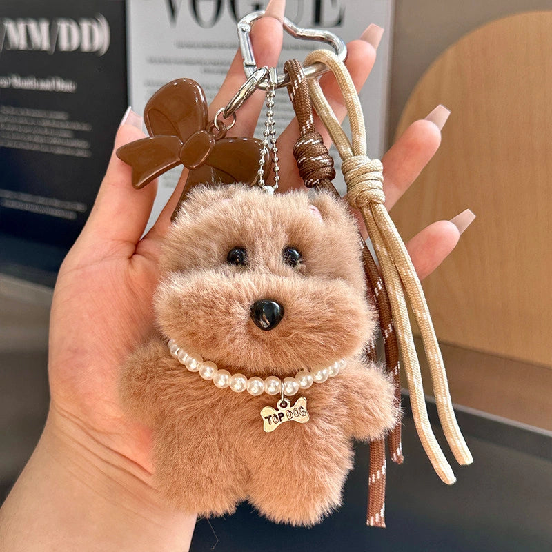 Puppy Fur Bag Charm - product image 2 showing the puppy design