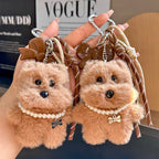 Puppy Fur Bag Charm - product image 3 showing the puppy design
