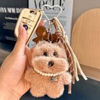 Puppy Fur Bag Charm - Brown variant image