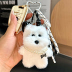Puppy Fur Bag Charm - White variant image