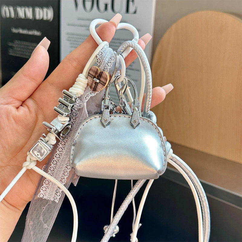 Star Bag Charm - Soft Plush Keychain Gift - Bag Silver variant