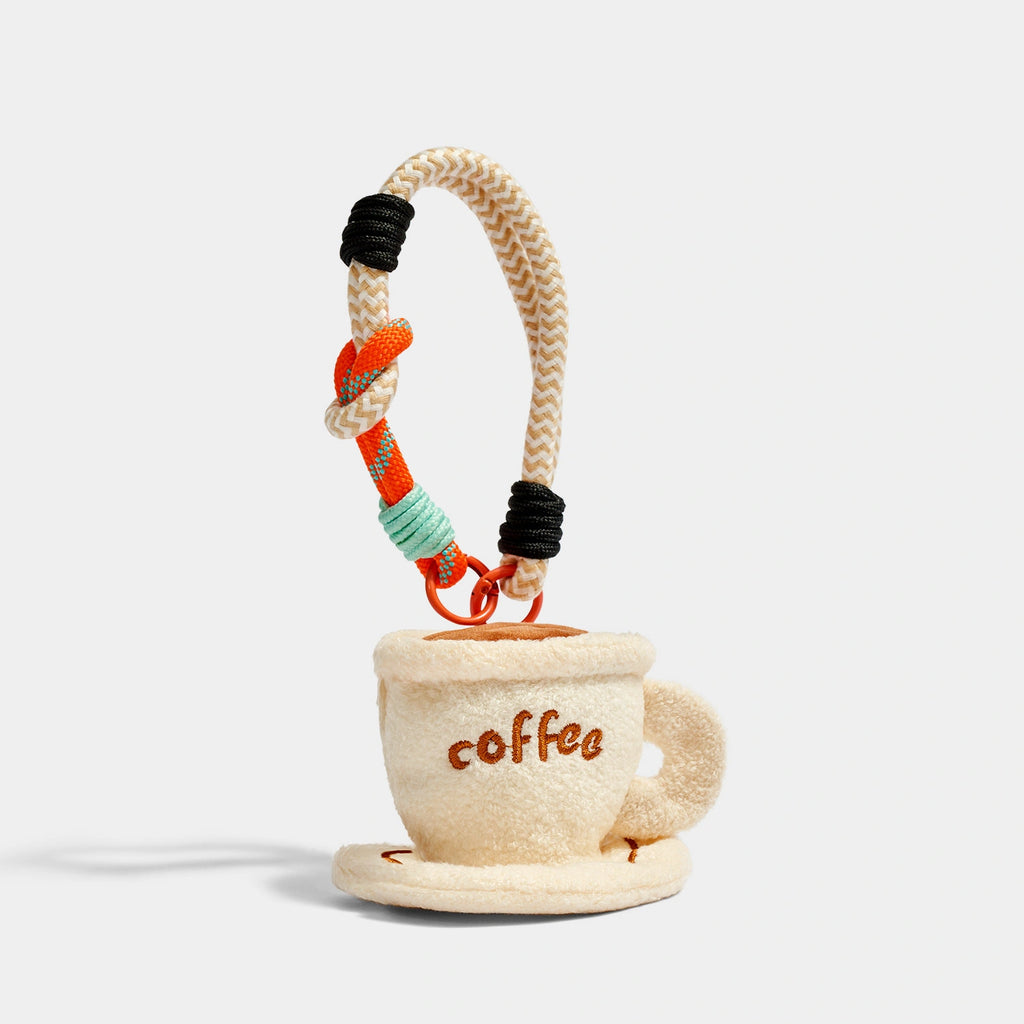 Coffee Cup Bag Charm - Soft Plush Keychain Gift - product image 1