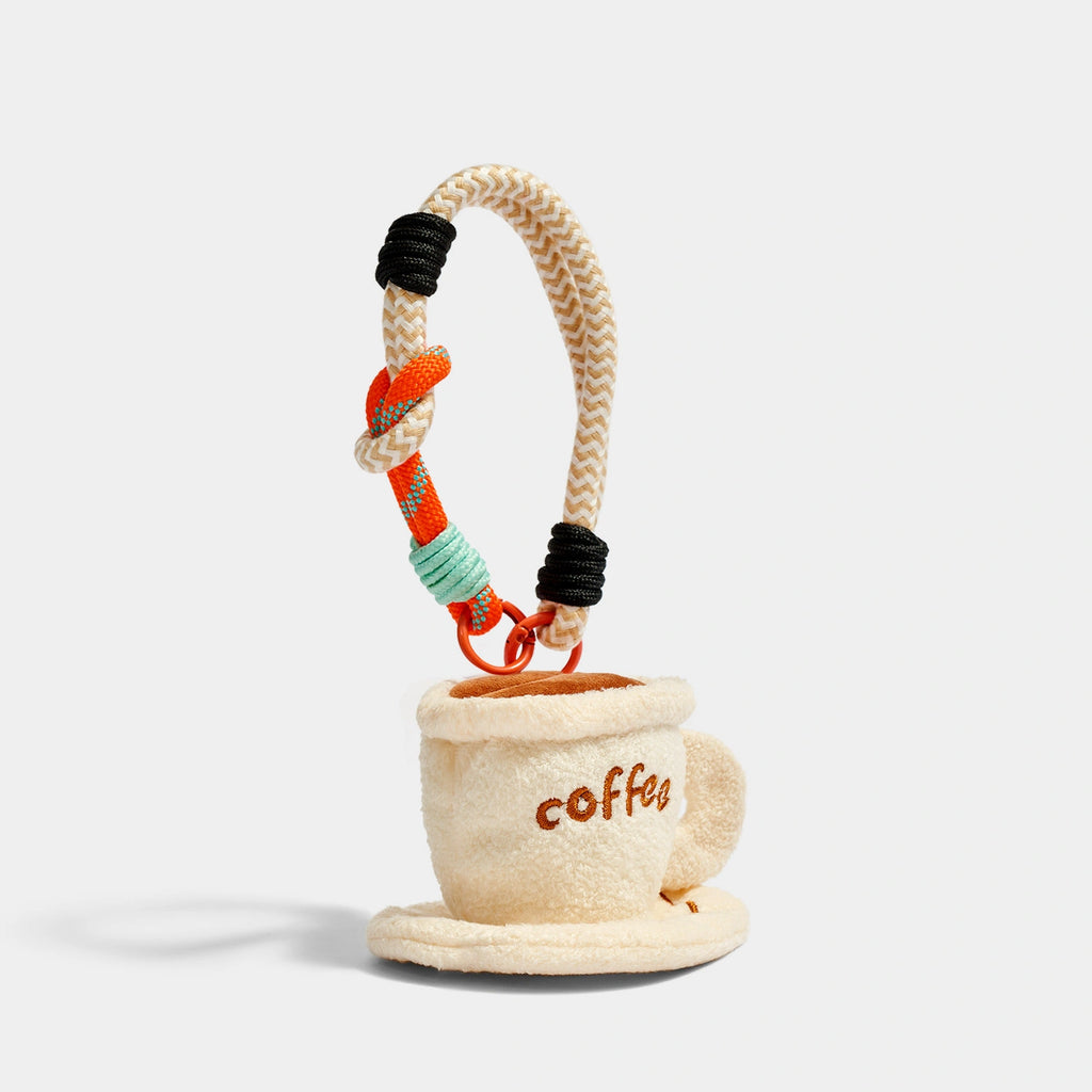 Coffee Cup Bag Charm - Soft Plush Keychain Gift - product image 2
