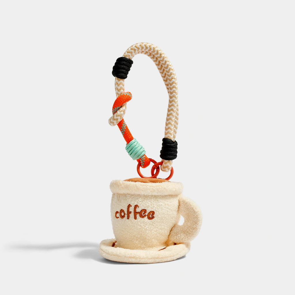 Coffee Cup Bag Charm - Soft Plush Keychain Gift - product image 3