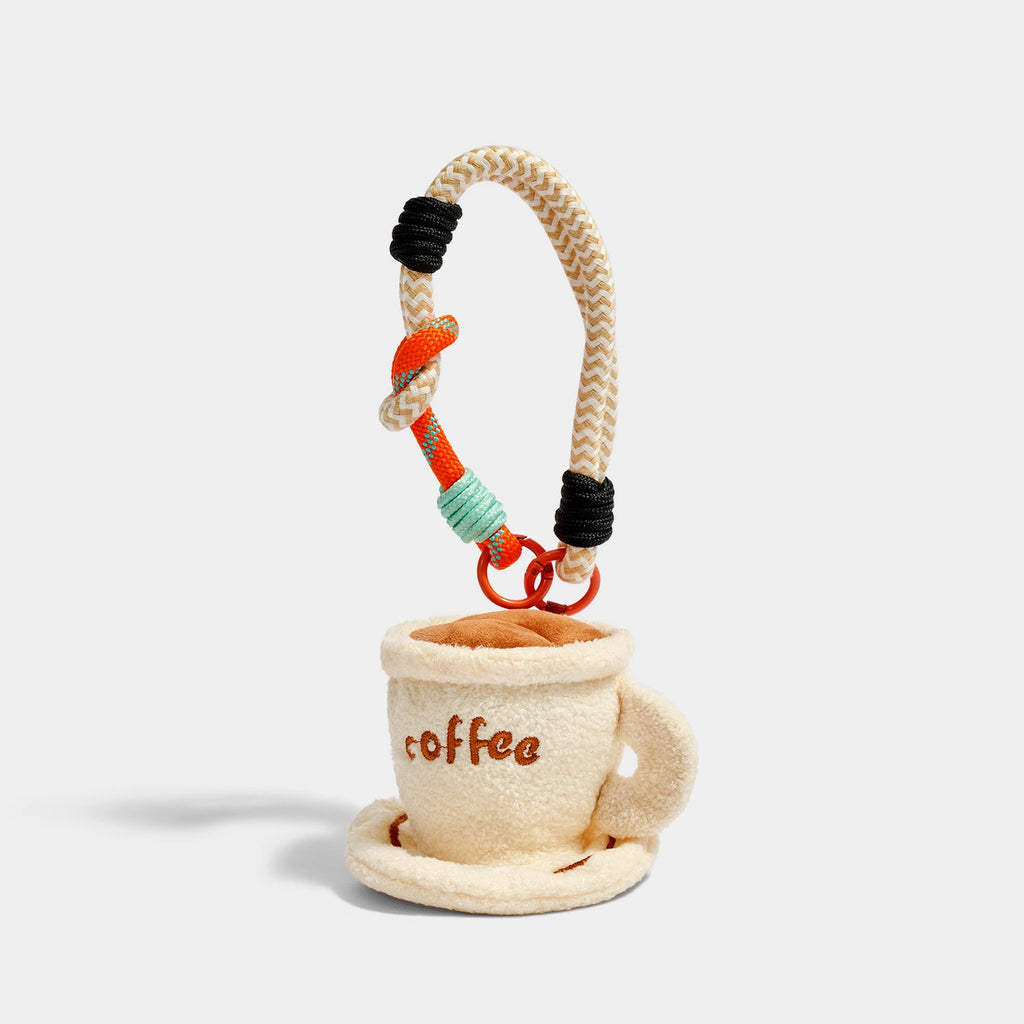 Coffee Cup Bag Charm - Soft Plush Keychain Gift - product image 4