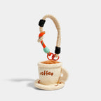 Coffee Cup Bag Charm - Soft Plush Keychain Gift - product image 4
