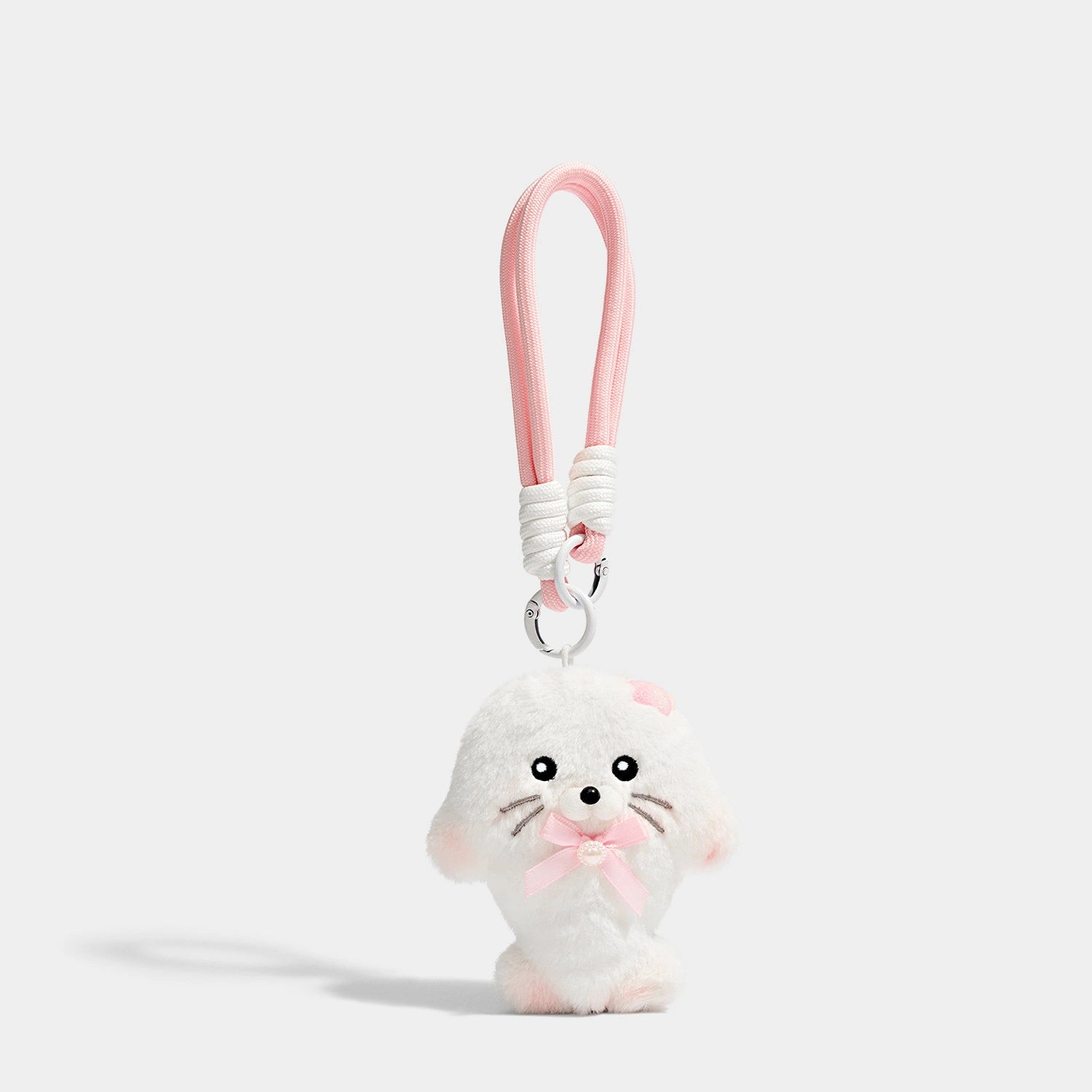 Penguin Bag Charm - Soft Plush Keychain Gift - Seal Bow variant