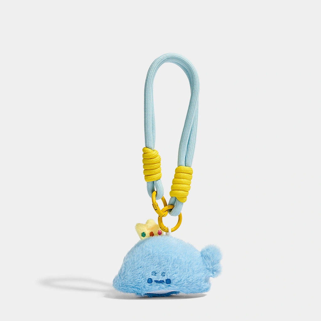 Penguin Bag Charm - Soft Plush Keychain Gift - Whale Crown variant