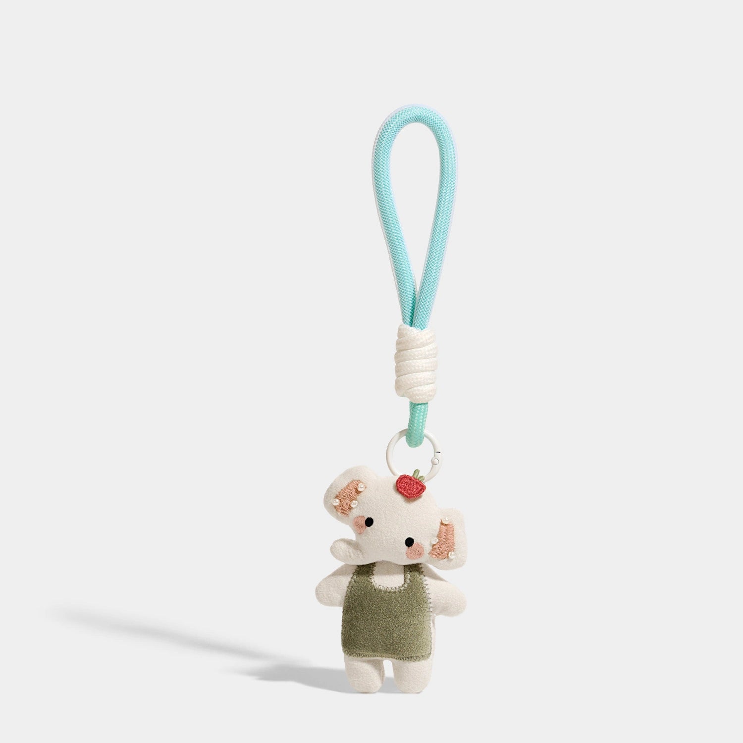 Bear Bag Charm - Soft Plush Keychain Gift - Elephant Wrist Strap variant