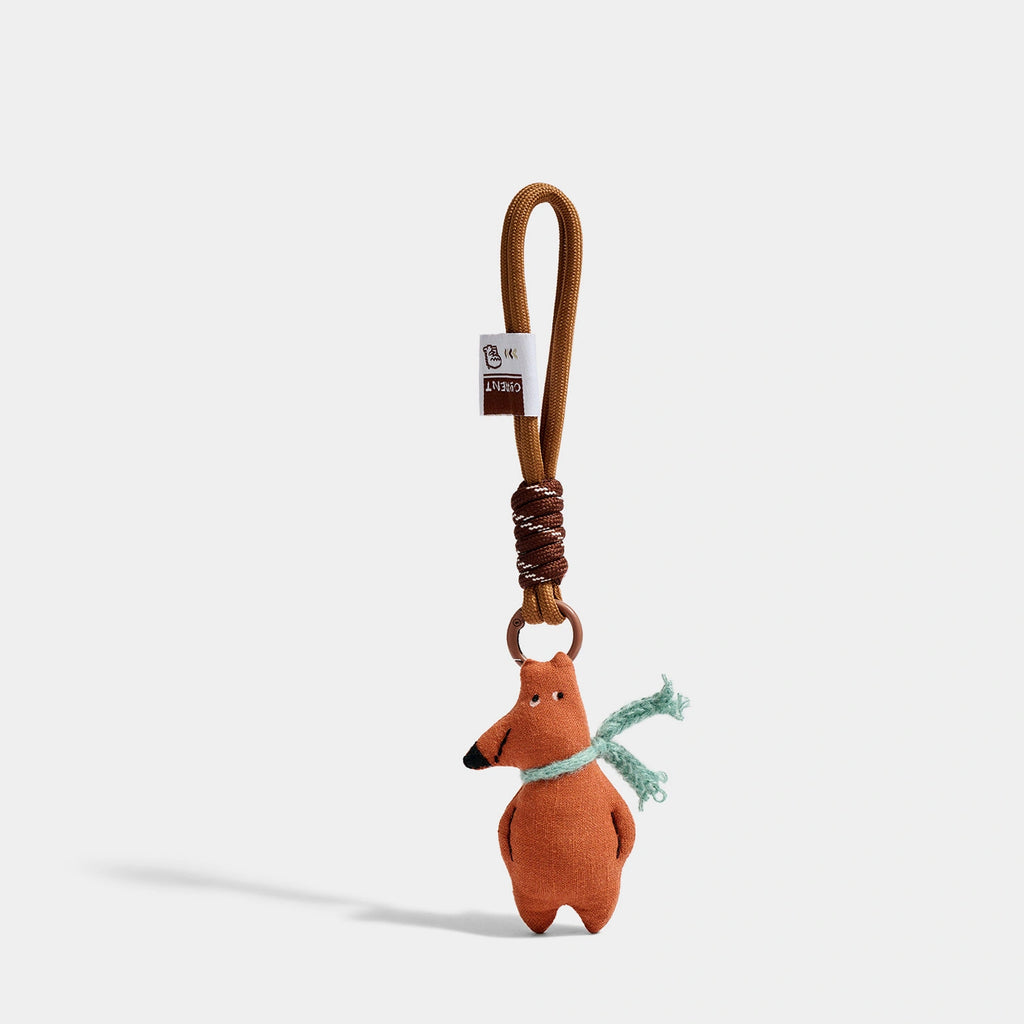 Hippo Bag Charm - Soft Plush Keychain Gift - Fox Wrist Strap variant