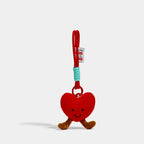 Star Bag Charm - Soft Plush Keychain Gift - Red Heart Heart variant