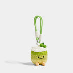 Cake Bag Charm - Soft Plush Keychain Gift - Cherry Cake Green variant