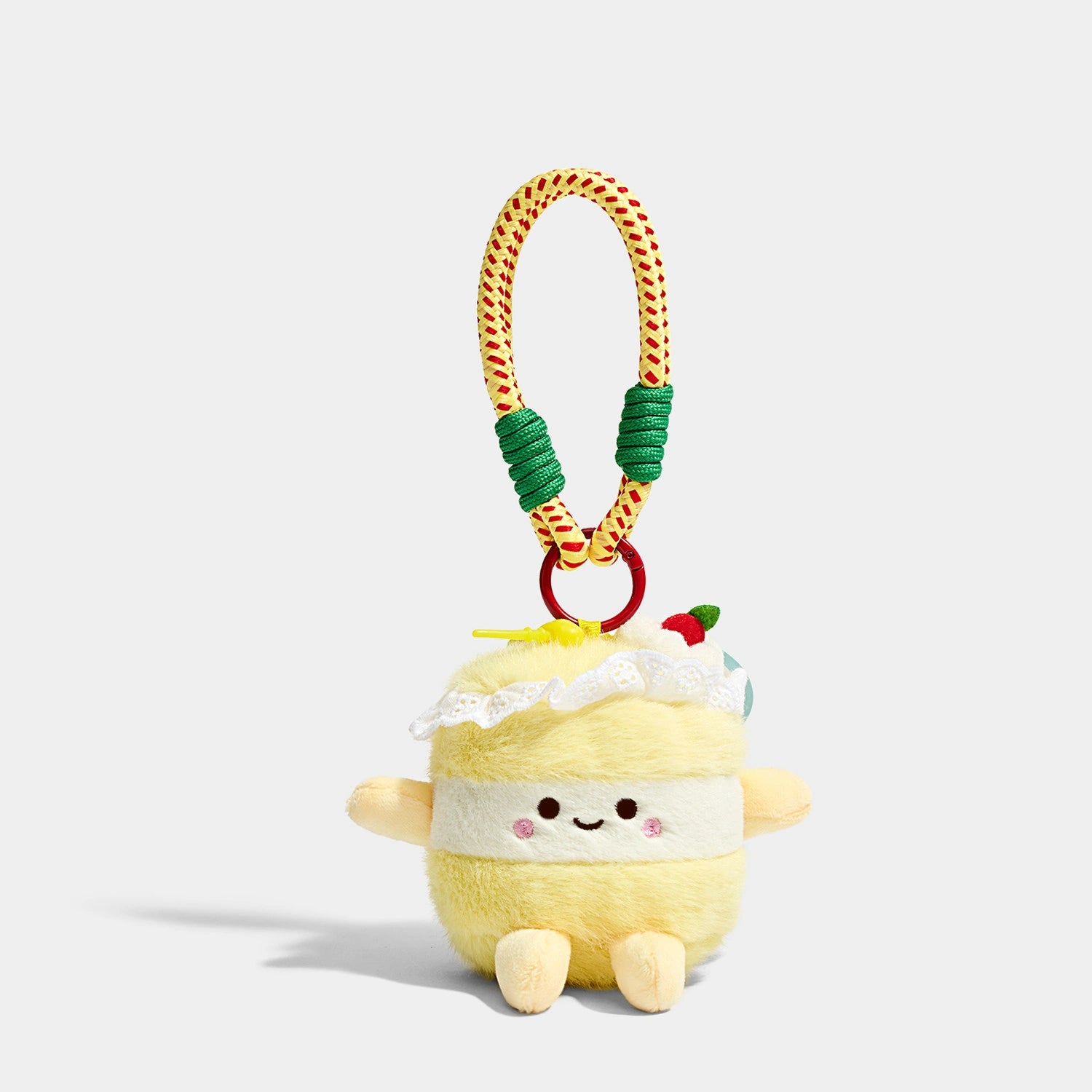 Cake Bag Charm - Soft Plush Keychain Gift - Cake Birthday Cake Yellow variant