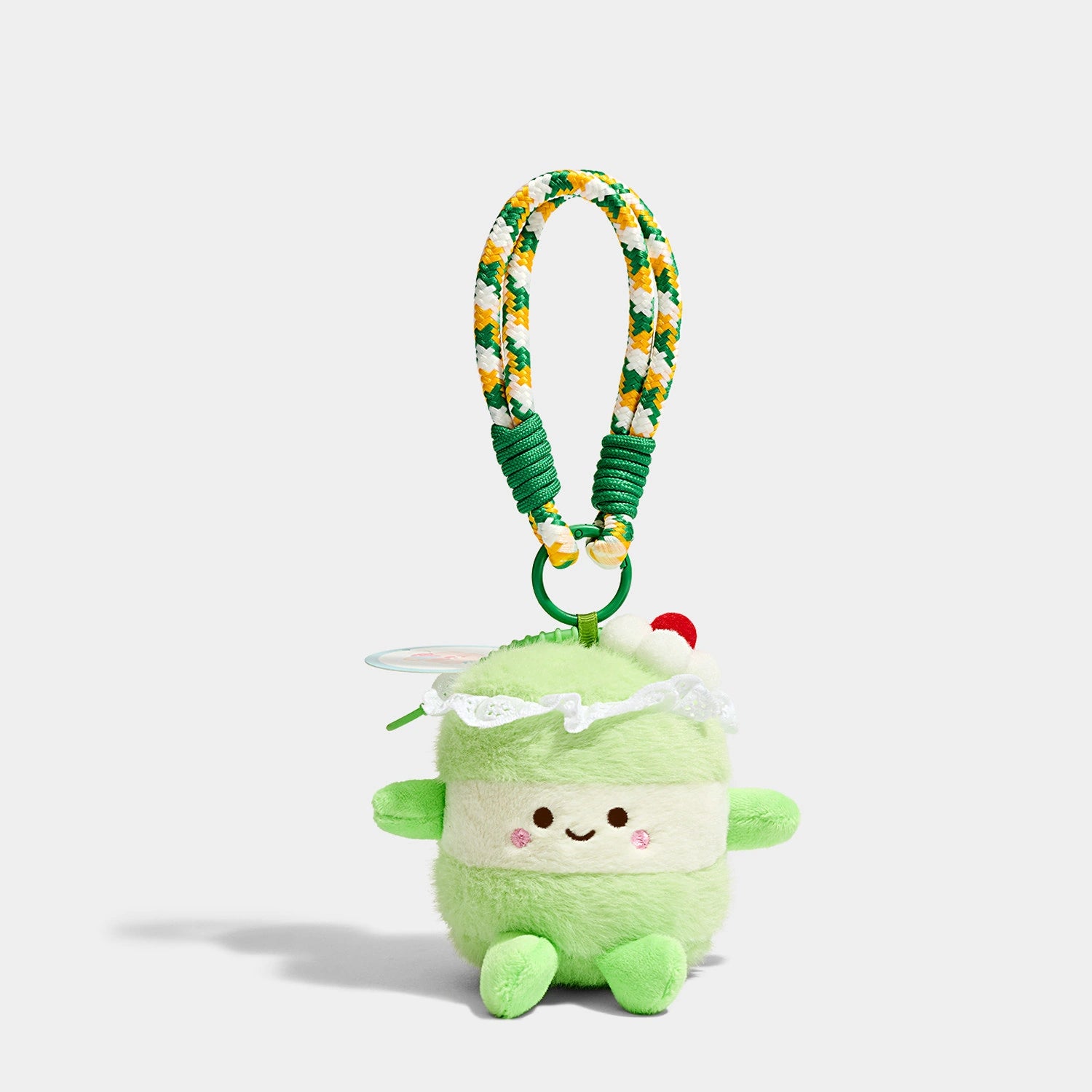 Cake Bag Charm - Soft Plush Keychain Gift - Cake Birthday Cake Green variant